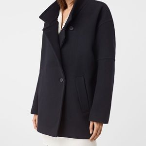 All Saints Wool Meade Nesi Coat - US 6 - Black